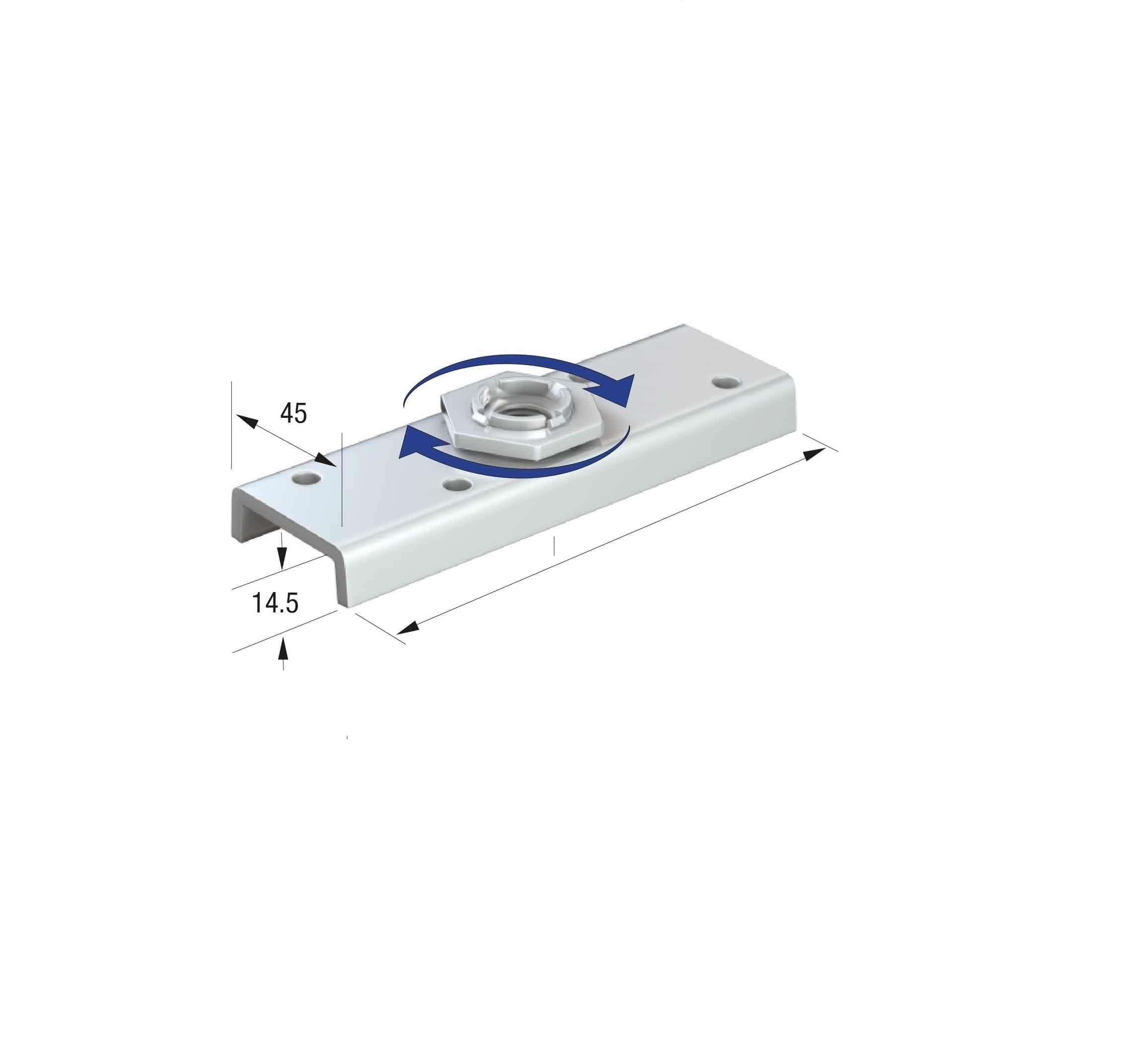 Series 250 Rotating Steel Suspension Plate, M20 Thread