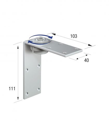 Series 50 Angled Rotating Steel Suspension Plate, M12 Thread