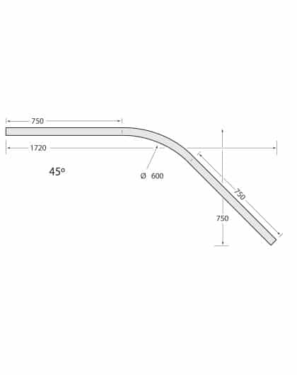 Multirail Track Bend 45°