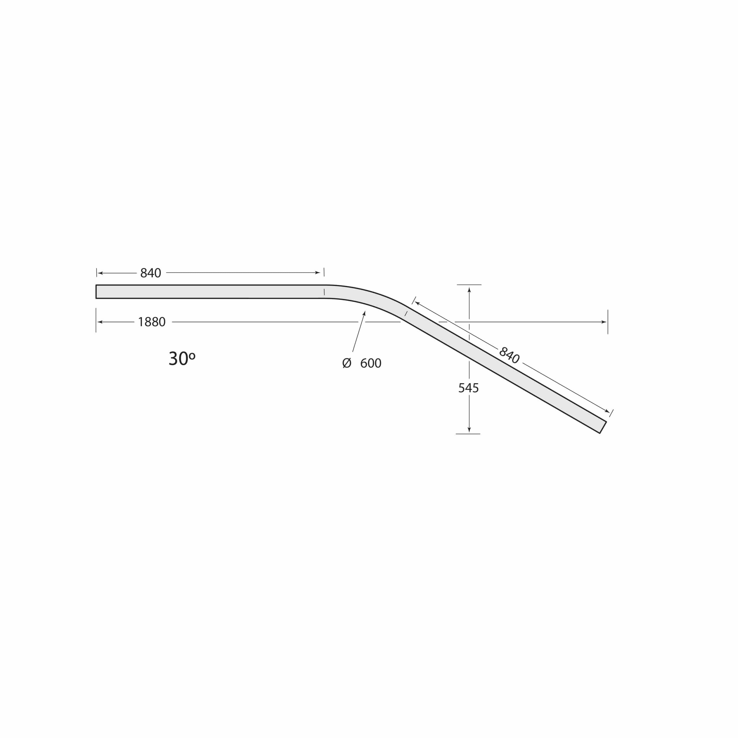 Multirail Track Bend 30°