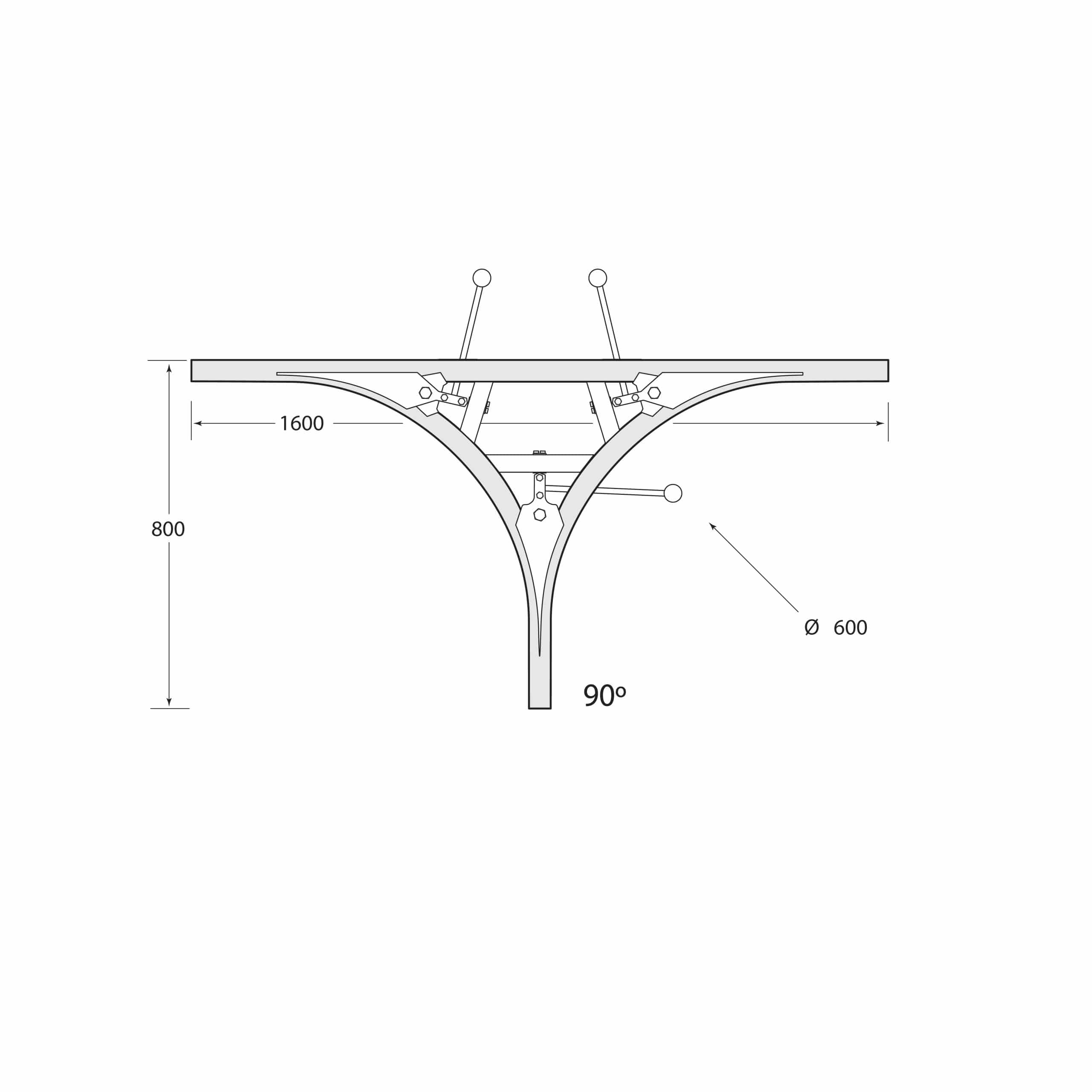 Multirail Track Switch, Three Direction Change