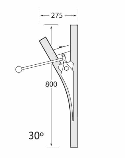 Multirail Track Switch, One Direction 30° LH