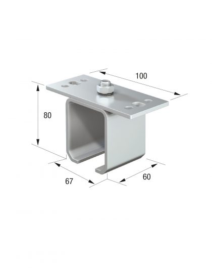 Series 250 Soffit Fixing Track Support Bracket For Galvanized Steel Top Track