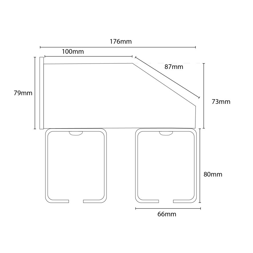 Series 70/250 Adjustable Twin Track Wall Fixing Steel Bracket For Top Track