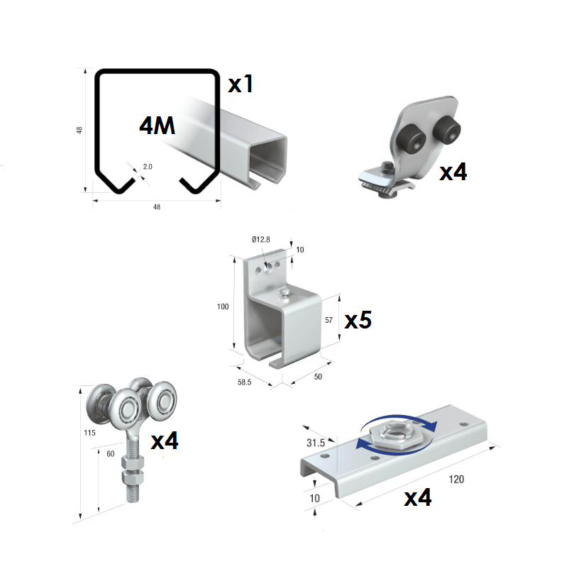 50 Series 4 Metre Double Door Kit