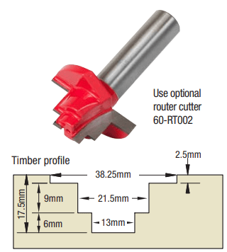 Tommafold Router Cutter for all Flush Bolts 1/2" Shank
