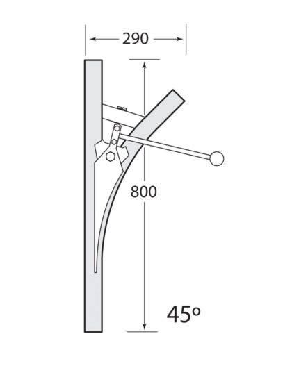 Multirail Track Switch, One Direction 45° RH