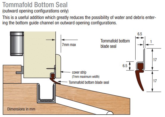 Tommafold 914mm Bottom bladeseal