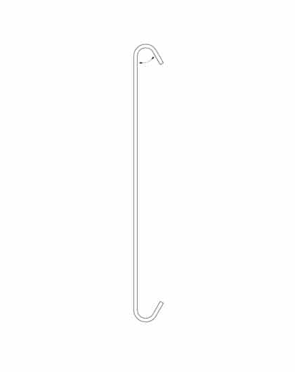 Multirail 300mm X 4mm Copper Hanging Hook