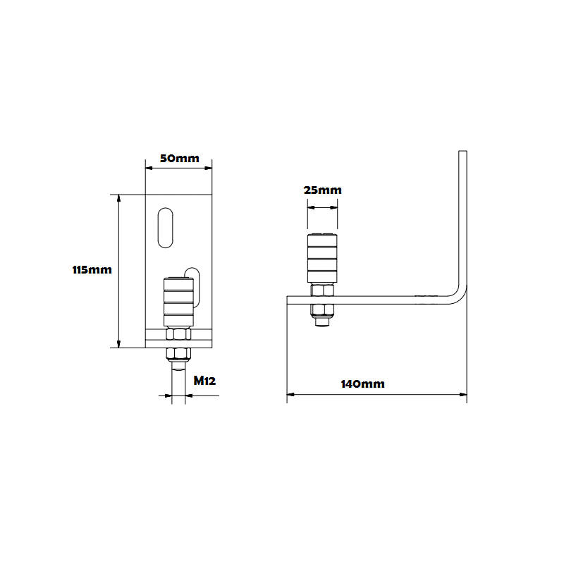 L-Shaped Single Roller Bracket