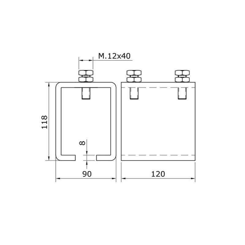 Series 2000 Track Connector For Galvanized Steel Top Track spec