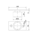 Series 2000 50mm Diameter Nylon Bottom Guide Roller, On Flat Steel Plate spec