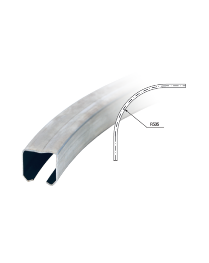 Series 300 St/St 316 Grade Curved Top Track, 535mm Radius - 300-4771