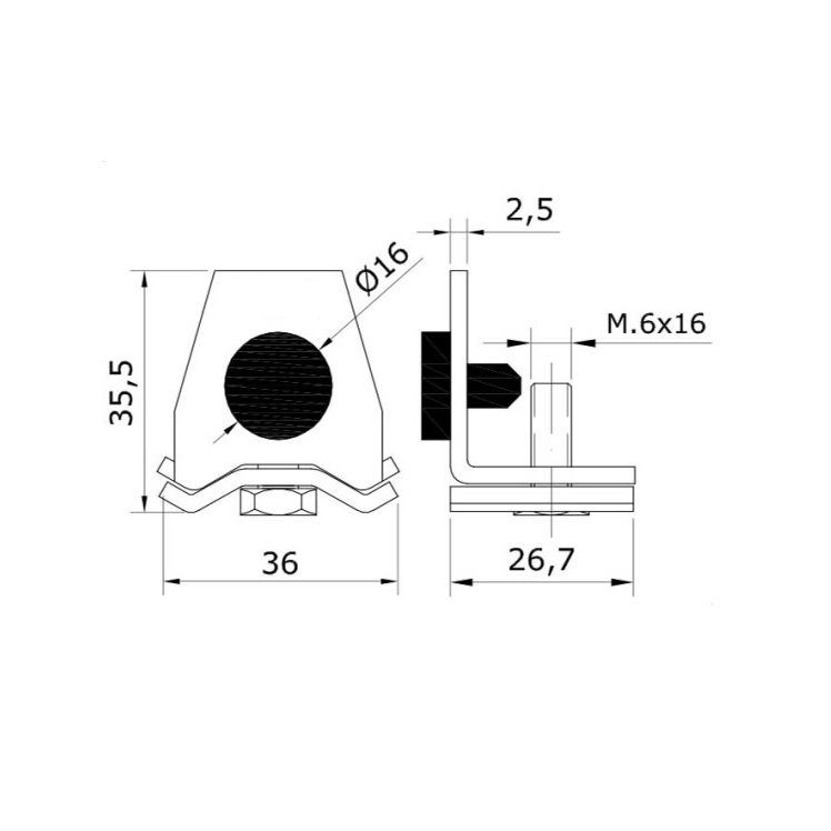 Series 300 st/st 316 grade door stop 47812 - Spec