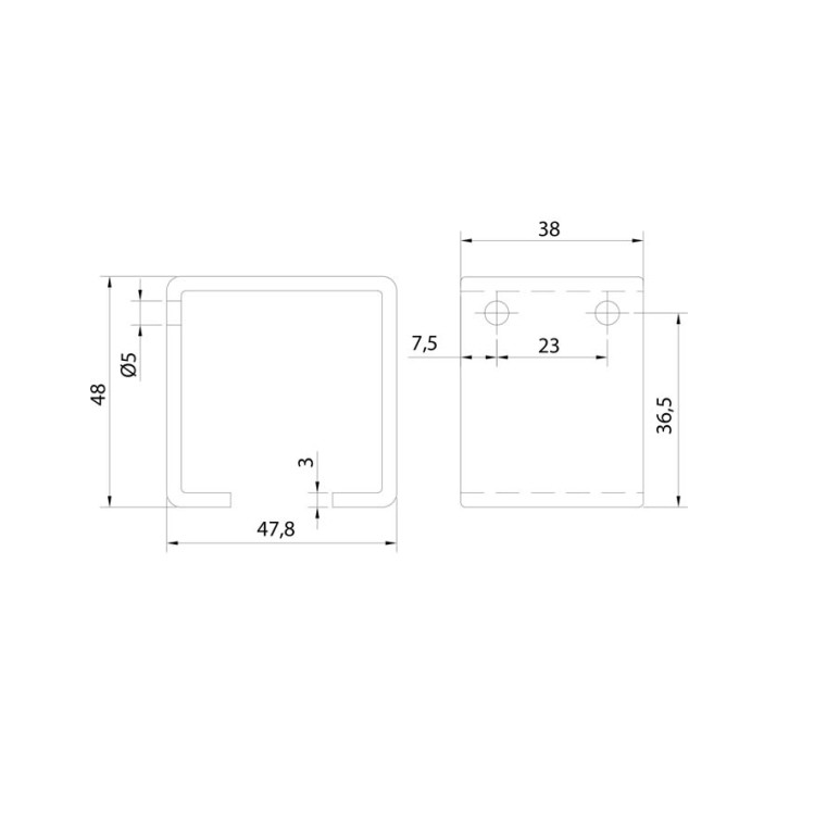 Series 300 st/st 316 grade weld on bracket 47830 - Spec