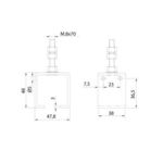 Series 300 st/st 316 grade adjustable bracket 300-47860 - Spec