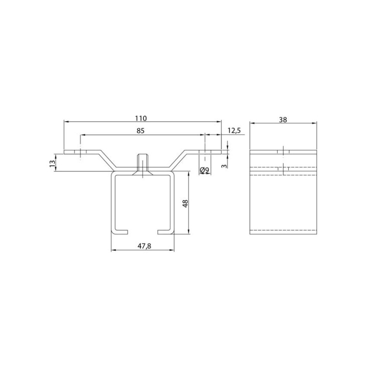 Stainless Steel Soffit Bracket - 316 Grade - Series 300 - 47870 - Spec