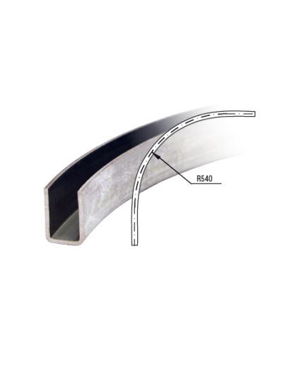 Series 300 St/St 316 Grade Curved Bottom Track, 540mm Radius - 300-4810