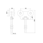Series 450 St/St 316 Grade Double Axle 225Kg Capacity