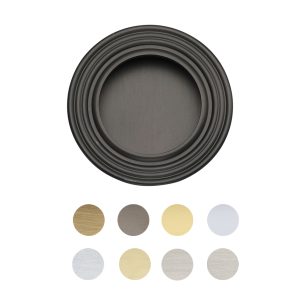Round Reeded Flush Pull