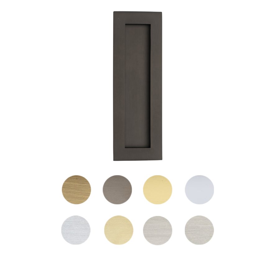 Reeded Rectangular Flush Pull 105 x 58mm