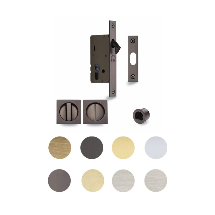 pocket door handles with lock