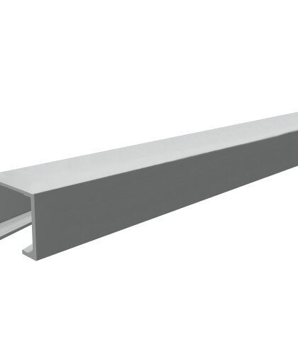 a long metal beam with a white background